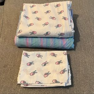 Peace sign tie dye sheet set size Full